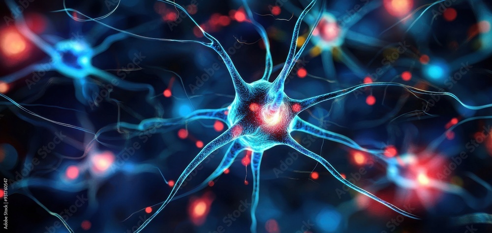 A vibrant illustration of neurons, showcasing intricate connections and glowing pathways, symbolizing brain activity and neural networks. A vibrant illustration of neurons, showcasing intricate connections and glowing pathways, symbolizing brain activity and neural networks.