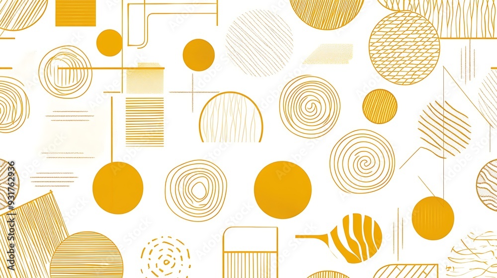 Abstract background with geometric shapes in yellow and white. Abstract background with geometric shapes in yellow and white.