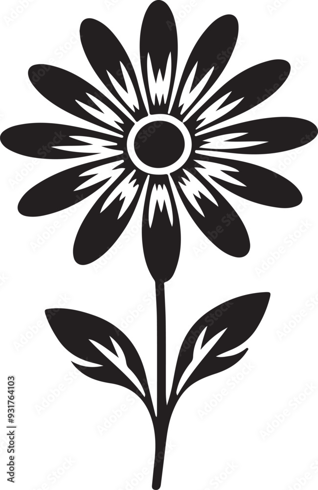 vector drawing flower of daisy. vector drawing flower of daisy.