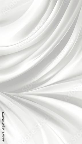 Abstract Of White Cloth Background. Wavy Silk Texture. Satin Velvet, Material, Textile Drapery