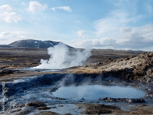 geyser in park national park