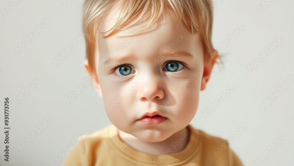 Close-up Portrait of a Toddler with Blue Eyes Close-up Portrait of a Toddler with Blue Eyes