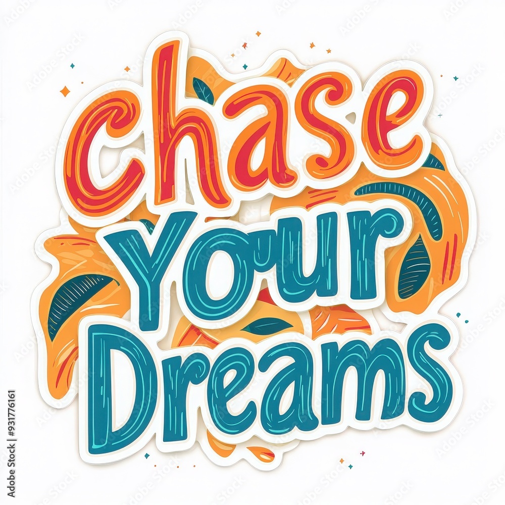 Colorful motivational quote saying 'Chase Your Dreams' with vibrant designs, perfect for inspiring creative projects and artwork. Colorful motivational quote saying 'Chase Your Dreams' with vibrant designs, perfect for inspiring creative projects and artwork.