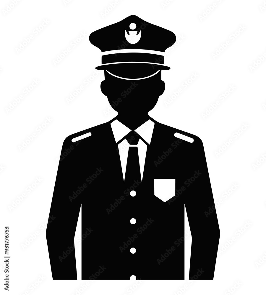 police officer silhouette vector illustration police officer silhouette vector illustration