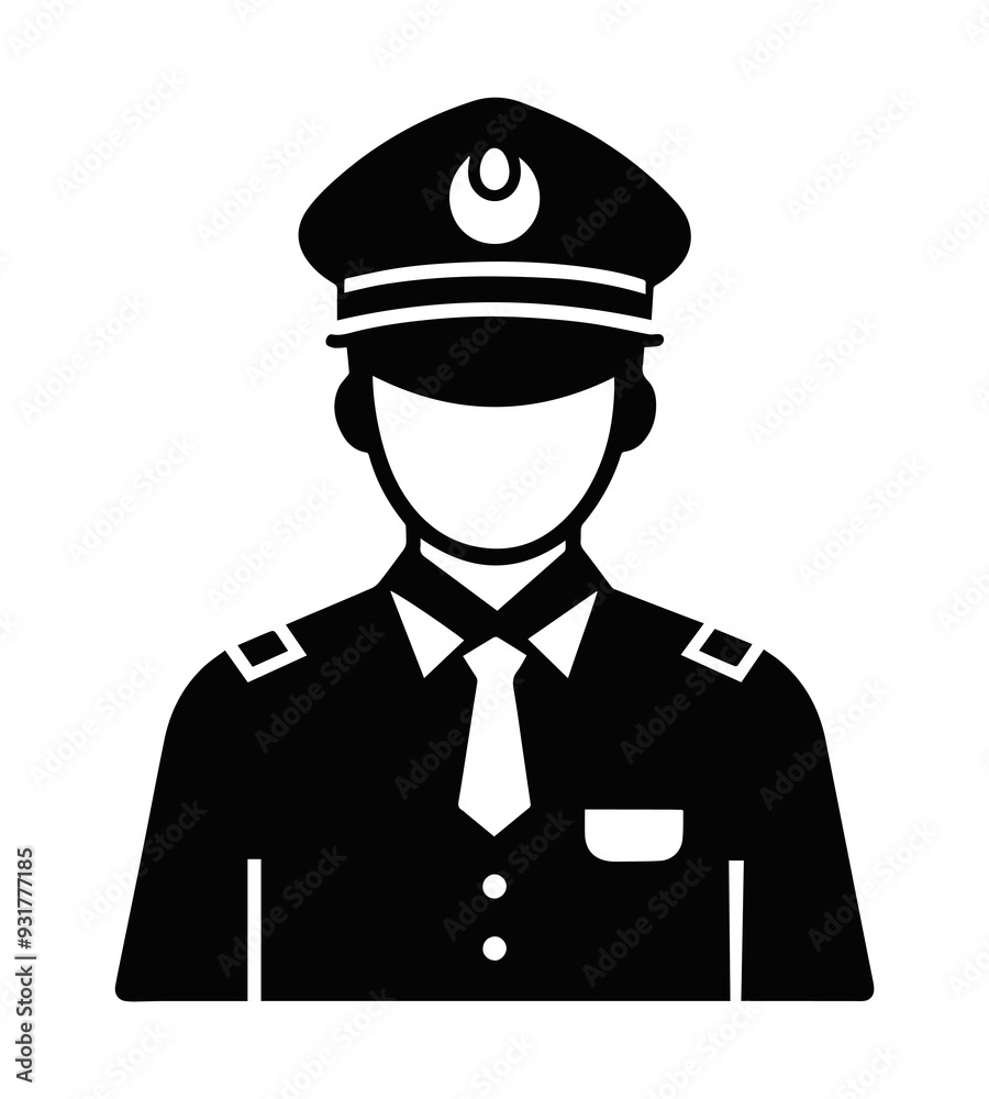 police officer silhouette vector illustration police officer silhouette vector illustration