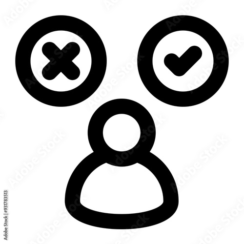 decision icon for illustration