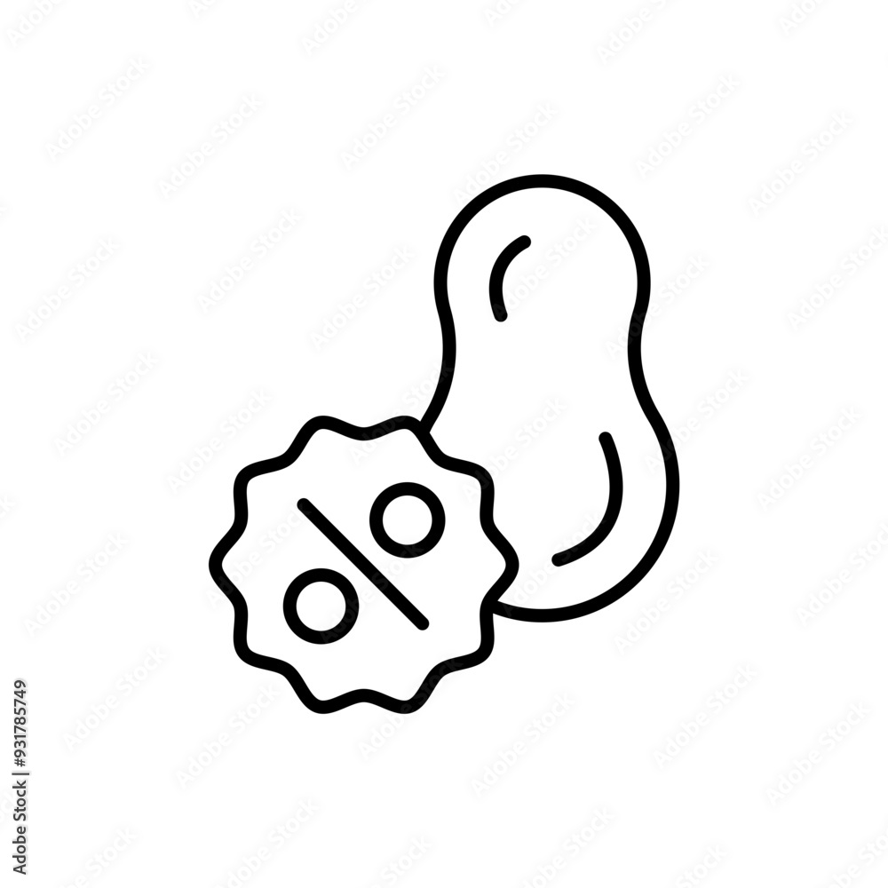 Peanut sale outline icons, minimalist vector illustration ,simple transparent graphic element .Isolated on white background Peanut sale outline icons, minimalist vector illustration ,simple transparent graphic element .Isolated on white background