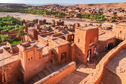 Obraz na płótnie Ait Ben-Haddou, Morocco. High Atlas mountains beautiful village in North Africa. w salonie