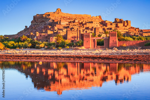 Obraz na płótnie Ait Benhaddou, Morocco. Famous old clay town in High Atlas mountains, Ouarzazate. w salonie