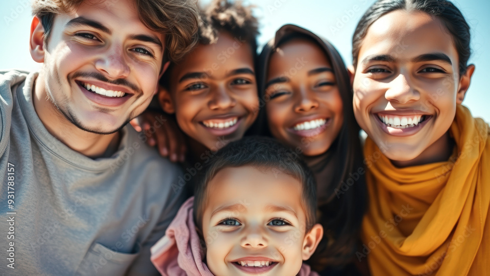 Diverse Group of Friends Smiling Together Diverse Group of Friends Smiling Together