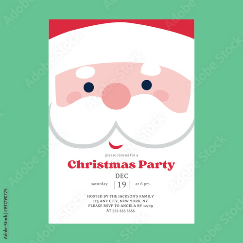 Santa Claus Christmas Party Invitation