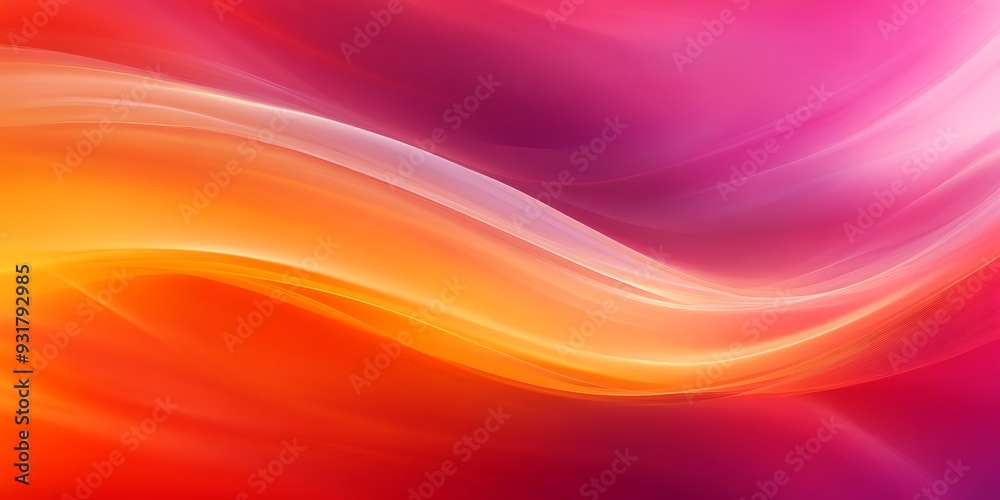 Obraz premium Orange and Magenta gradient wave background.