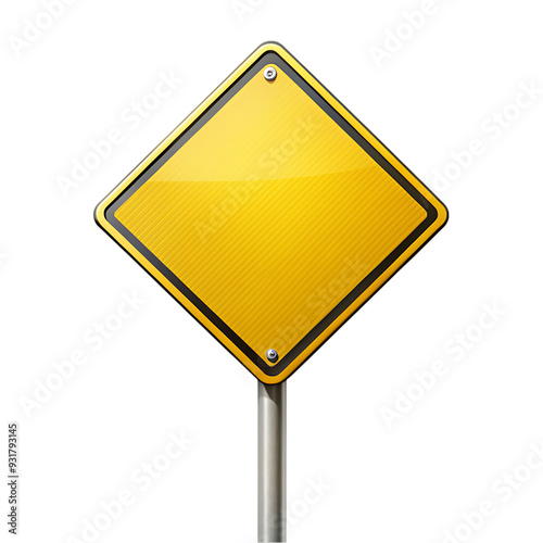 blank yellow sign