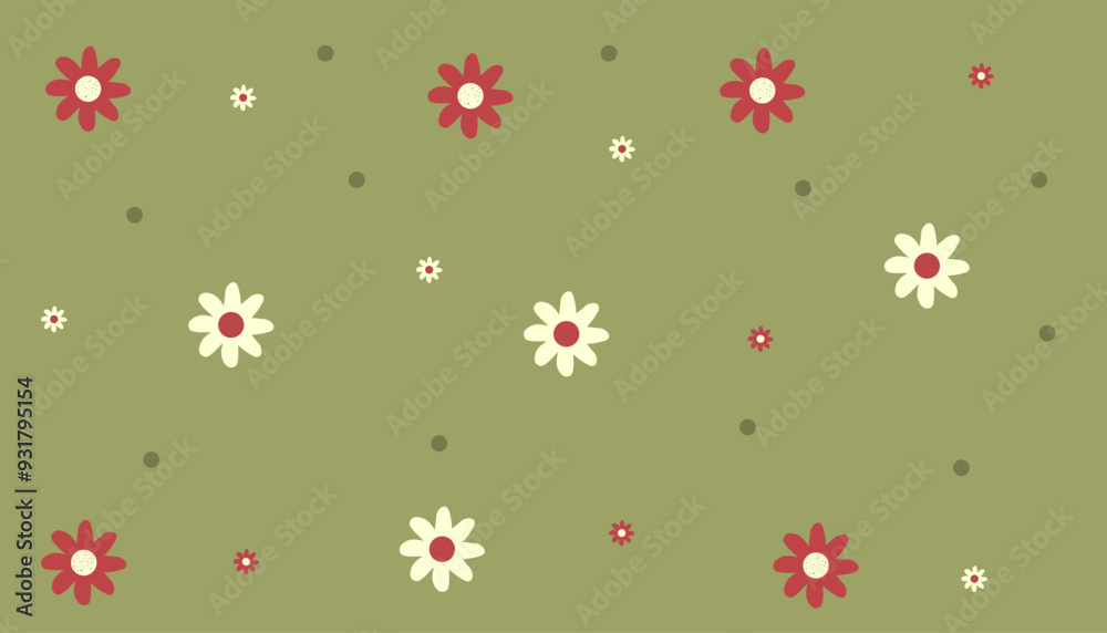 Fototapeta premium red and yellow floral background
