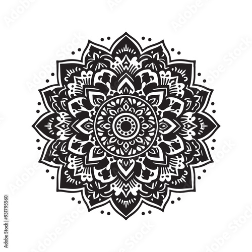 Mandala Pattern Stencil doodles sketch