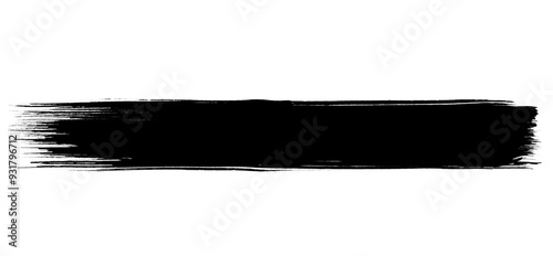 Black brush stroke label banner