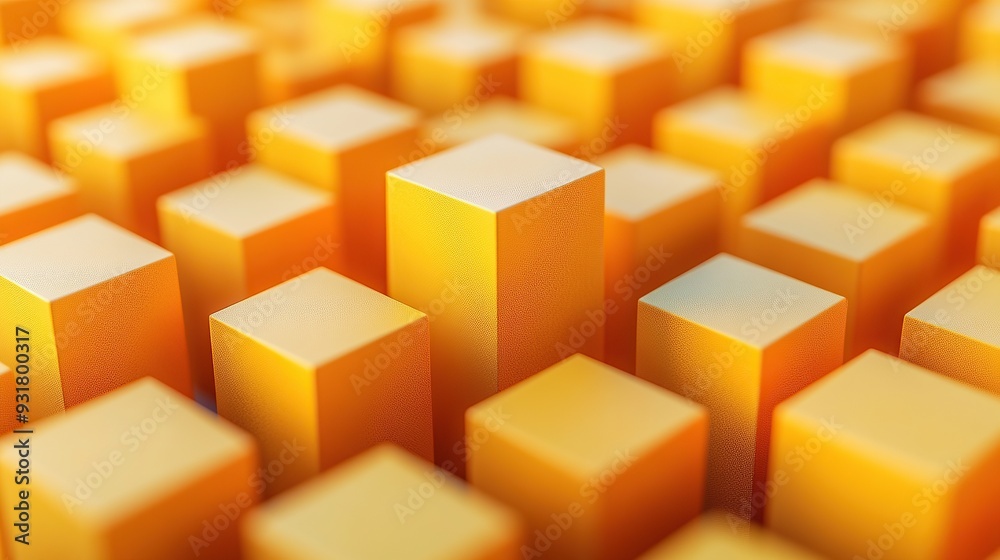Abstract Yellow Cubes Abstract Yellow Cubes