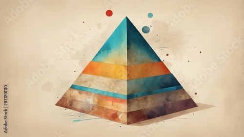 Schöne Watercolor Pyramide photo