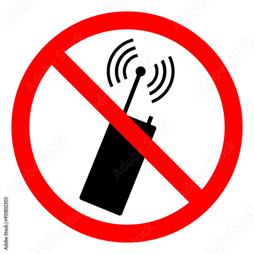 No Mobile PHones Symbol Sign, Vector Illustration, Isolate On White Background Label .EPS10