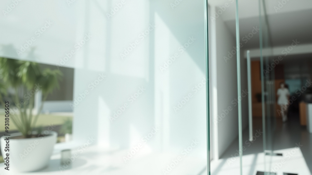 Glass Partition Wall in Modern Interior Glass Partition Wall in Modern Interior