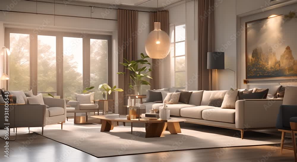Interior of living room animation 4k animation Interior of living room animation 4k animation