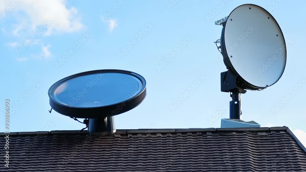 Modern vs. Traditional Satellite Dishes: A Rooftop Contrast Modern vs. Traditional Satellite Dishes: A Rooftop Contrast