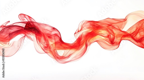 Dynamic red fire flames isolated on white background