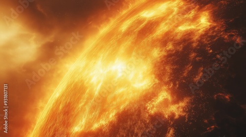 Detailed View of the Sun's Surface Showing Solar Flares and Dynamic Plasma Eruptions