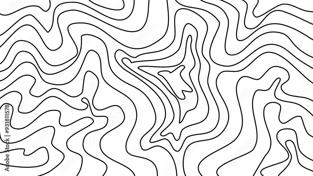 Topographic line contour map background Topographic line contour map background