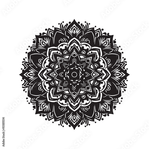 Mandala Pattern Stencil doodles sketch
