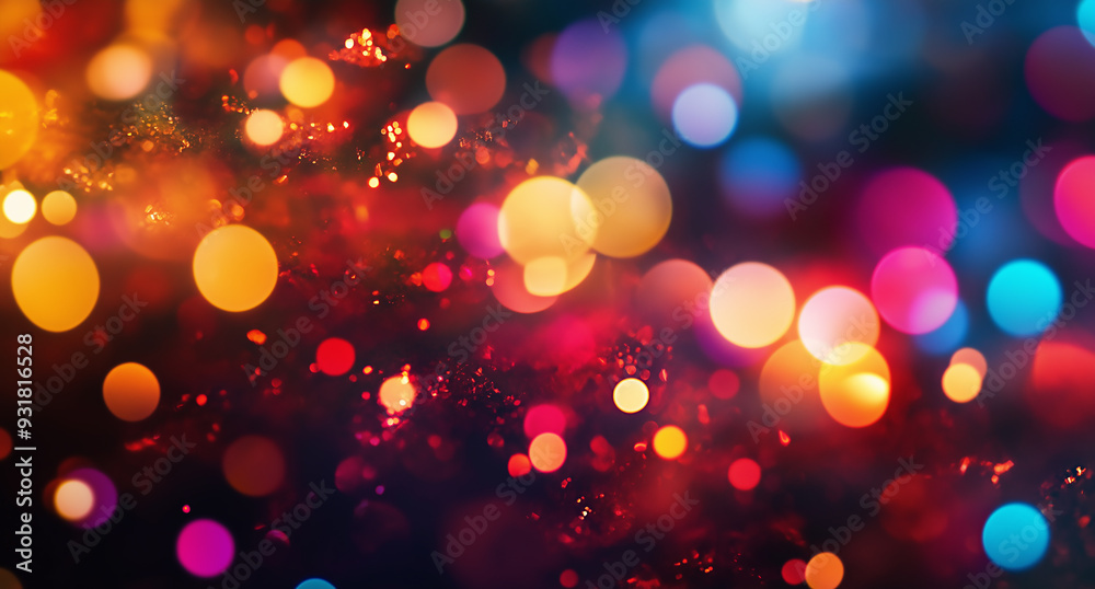 A vibrant and colorful abstract image featuring a bokeh effect