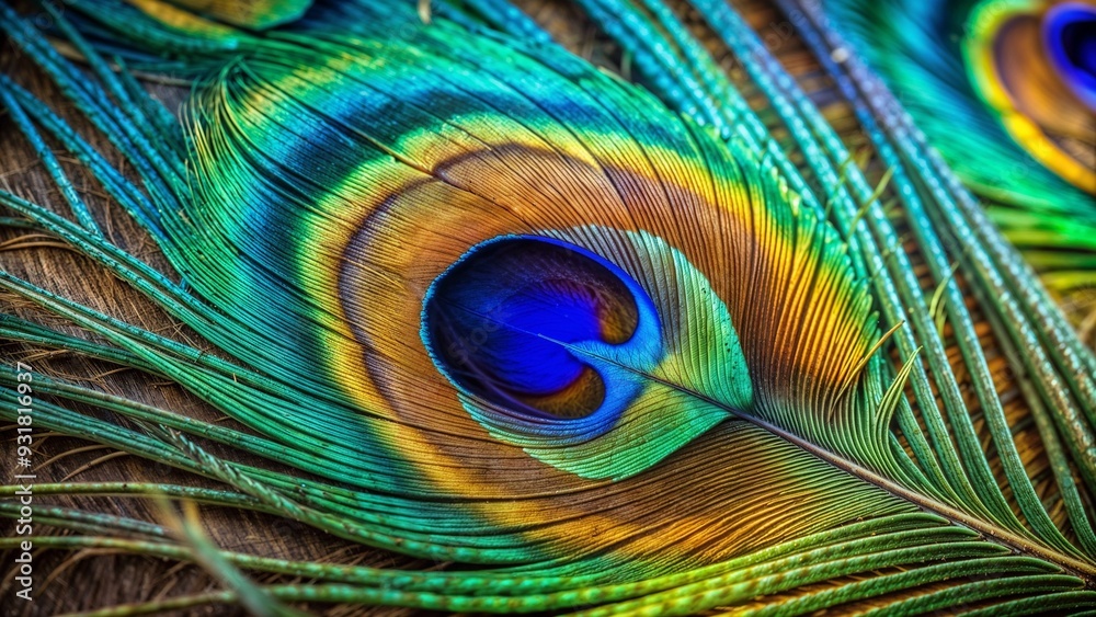 Fototapeta premium background with close up of peacock feather