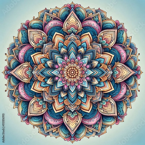 RGB colorful mandala design