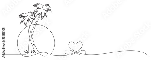 palm tree outline 