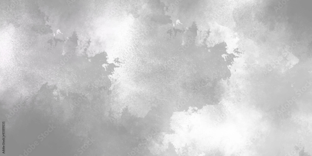 Abstract white and gray isolated cloud cumulus clouds. Gray aquarelle painted realistic fog or mist smoky textured canvas design. White and ash messy wall stucco texture background. Abstract white and gray isolated cloud cumulus clouds. Gray aquarelle painted realistic fog or mist smoky textured canvas design. White and ash messy wall stucco texture background.