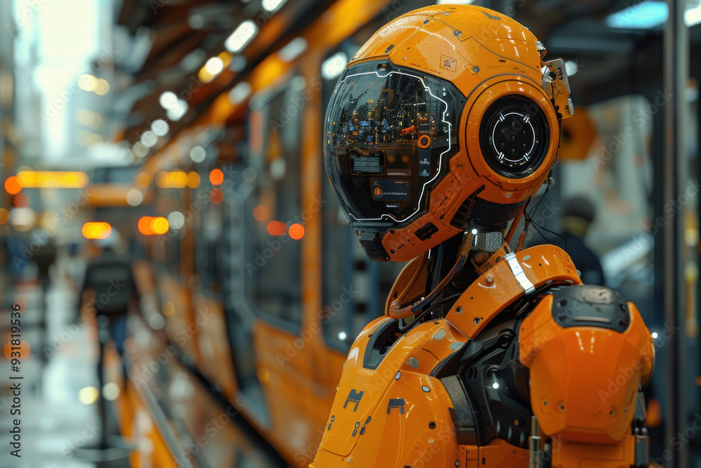 AI robots handle urban logistics at dusk AI robots handle urban logistics at dusk