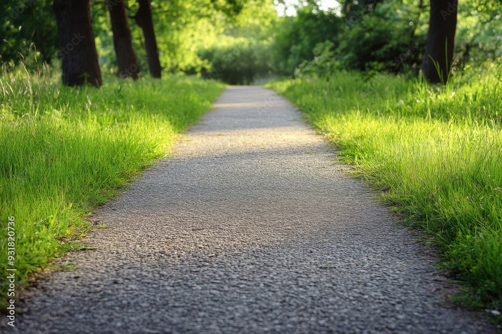 Smooth walkway divided on bright background Smooth walkway divided on bright background