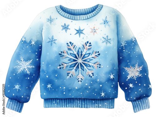 PNG Vintage us snowflake sweater sweatshirt christmas white background. photo