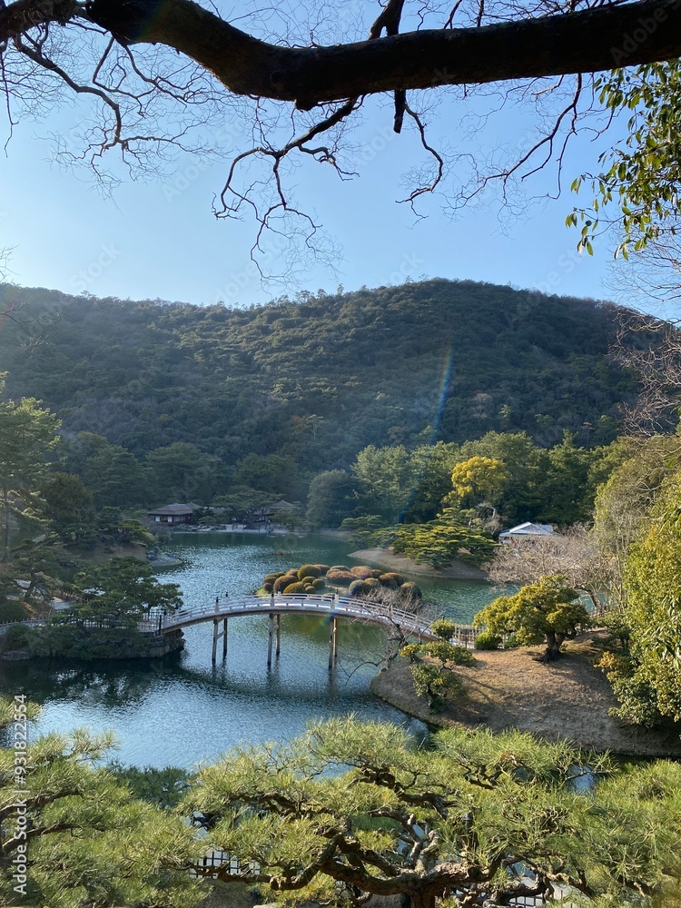 Naklejka premium Ritsurin Garden