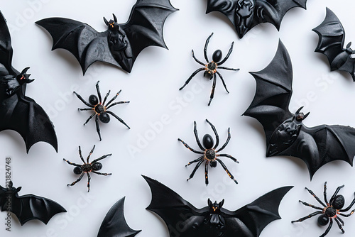 Chic Halloween decor: bats and spiders photo