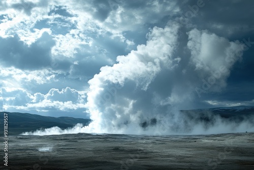 A compilation of images showcasing different geothermal systems such as dry steam, flash steam, and binary cycle variants