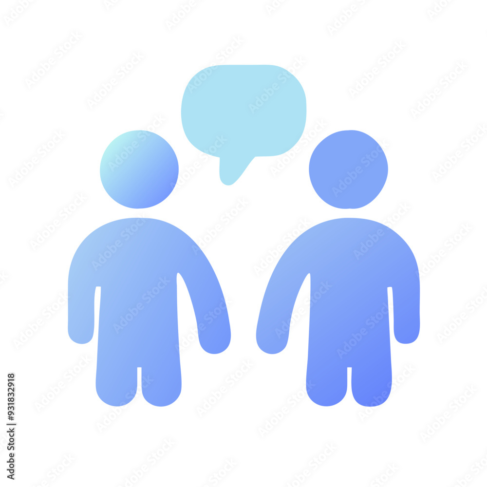 social network people communication blue icon social network people communication blue icon