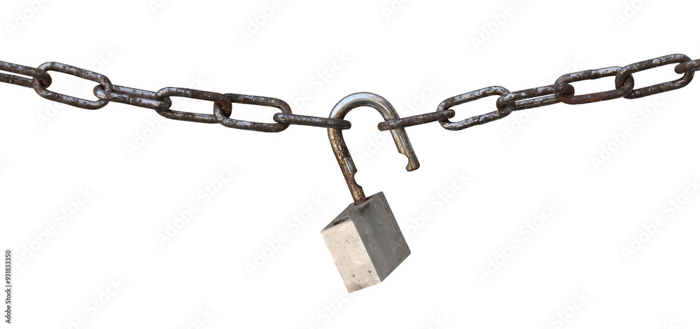 padlock and chain on transparent background padlock and chain on transparent background