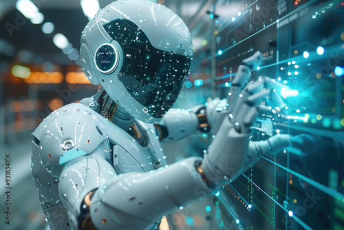 AI robot assembling factory components