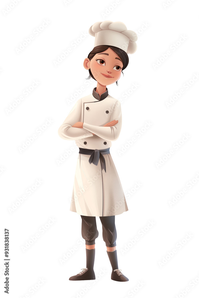 asian female masterchef cook . Clipart PNG image . Transparent background . Cartoon vector style asian female masterchef cook . Clipart PNG image . Transparent background . Cartoon vector style