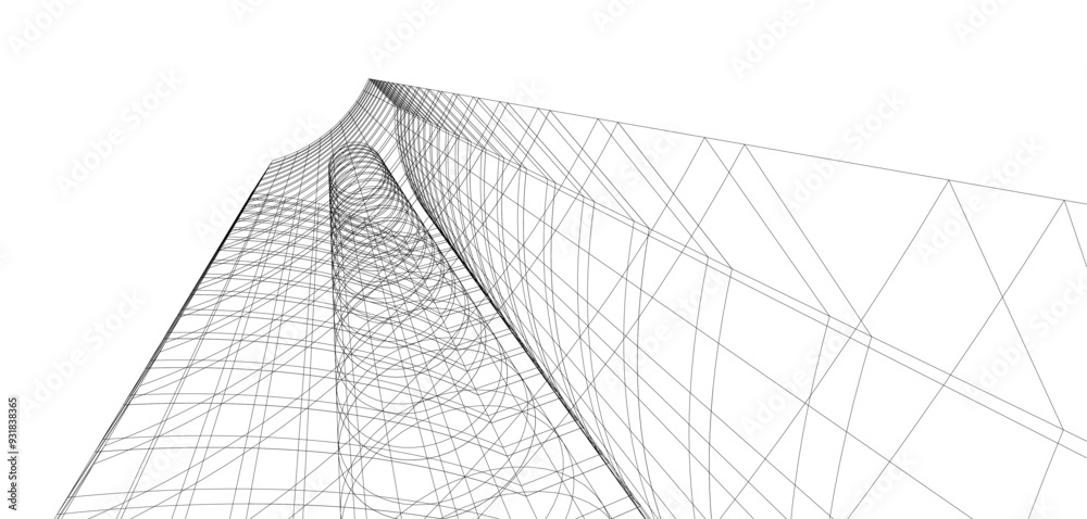 abstract architecture vector 3d illustration abstract architecture vector 3d illustration