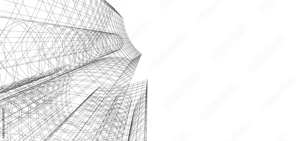 abstract architecture vector 3d illustration abstract architecture vector 3d illustration