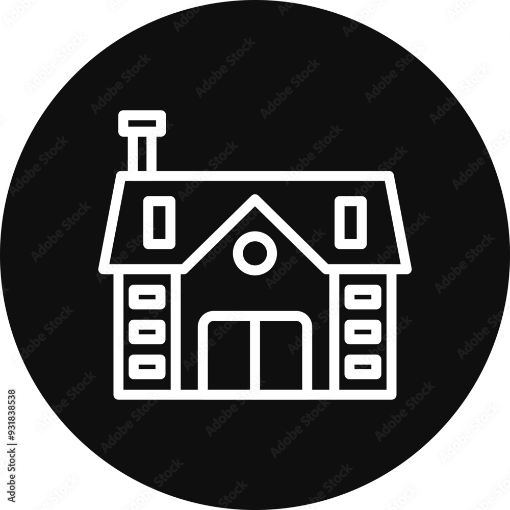 Bungalow Vector Icon Design