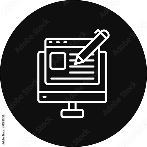 Blogging Vector Icon Design