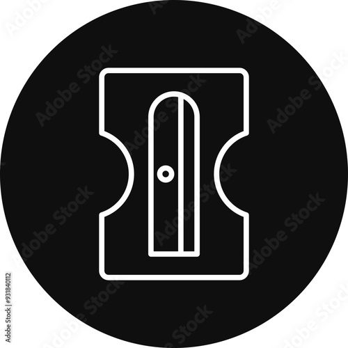 Pencil Sharpener Vector Icon Design
